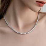عقد تنس ذهب عيار 18 الوزن 13.26 جرام