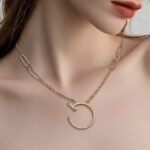 عقد ذهب عيار 18 وزن 1.95 جرام تصميم جذاب