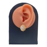 ⁦حلق ذهب عيار 18 الوزن 3.61 جرام⁩ - الصورة ⁦2⁩