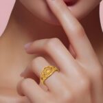⁦خاتم ذهب عيار 21 الوزن 1.4 جرام⁩ - الصورة ⁦2⁩