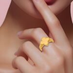 ⁦خاتم ذهب عيار 21 اختيار فاخر لمحبات الذوق الرفيع والجمال⁩ - الصورة ⁦2⁩