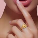 ⁦خاتم ذهب عيار 21 الوزن 1.41 جرام⁩ - الصورة ⁦2⁩