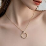عقد ذهب عيار 18 وزن 1.44 جرام لمسة أنثوية