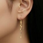 حلق ذهب عيار 18 الوزن 1.89 جرام