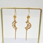 ⁦حلق ذهب عيار 21 الوزن 1.76 جرام⁩ - الصورة ⁦2⁩