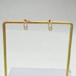 ⁦حلق ذهب عيار 21 الوزن 0.60 جرام⁩ - الصورة ⁦2⁩