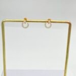 ⁦حلق ذهب عيار 21 الوزن 0.64 جرام⁩ - الصورة ⁦2⁩