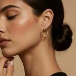 حلق ذهب عيار 21 الوزن 2.03 جرام