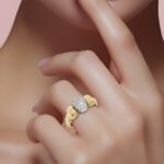 ⁦خاتم ذهب عيار 18 وزن 2.18 جرام تصميم أنيق يناسب جميع الأذواق⁩ - الصورة ⁦2⁩