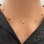 عقد ذهب عيار 18 الوزن 1.83 جرام