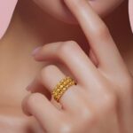 ⁦خاتم دوريكا ذهب عيار 21 الوزن 2.66 جرام⁩ - الصورة ⁦2⁩