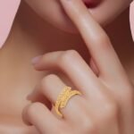 ⁦خاتم ذهب عيار 21 الوزن 1.14 جرام⁩ - الصورة ⁦2⁩