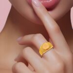⁦خاتم ذهب عيار 21 وزن 1.73 جرام تصميم مميز لمحبات الذوق الراقي⁩ - الصورة ⁦2⁩