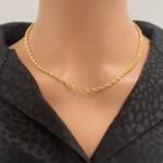 عقد ذهب عيار 18 الوزن 4.93 جرام