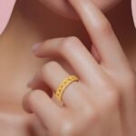 ⁦خاتم ديور ذهب عيار 21 الوزن 1.35 جرام⁩ - الصورة ⁦2⁩