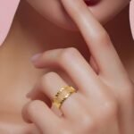 ⁦خاتم ذهب عيار 21 الوزن 1.36 جرام⁩ - الصورة ⁦2⁩