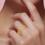 ⁦خاتم ذهب عيار 21 الوزن 1.30 جرام⁩ - الصورة ⁦2⁩