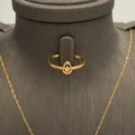 ⁦نصف طقم ذهب عيار 21 الوزن 3.32 جرام⁩ - الصورة ⁦2⁩