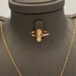 ⁦نصف طقم ذهب عيار 21 الوزن 3.02 جرام⁩ - الصورة ⁦3⁩