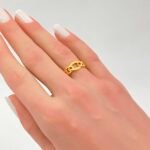 ⁦اسواره وخاتم ذهب عيار 21 الوزن 9.16 جرام⁩ - الصورة ⁦3⁩