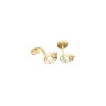 ⁦حلق طبي ذهب عيار 18 الوزن 0.33 جرام⁩ - الصورة ⁦2⁩