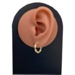 حلق ذهب عيار 21 الوزن 1.11 جرام