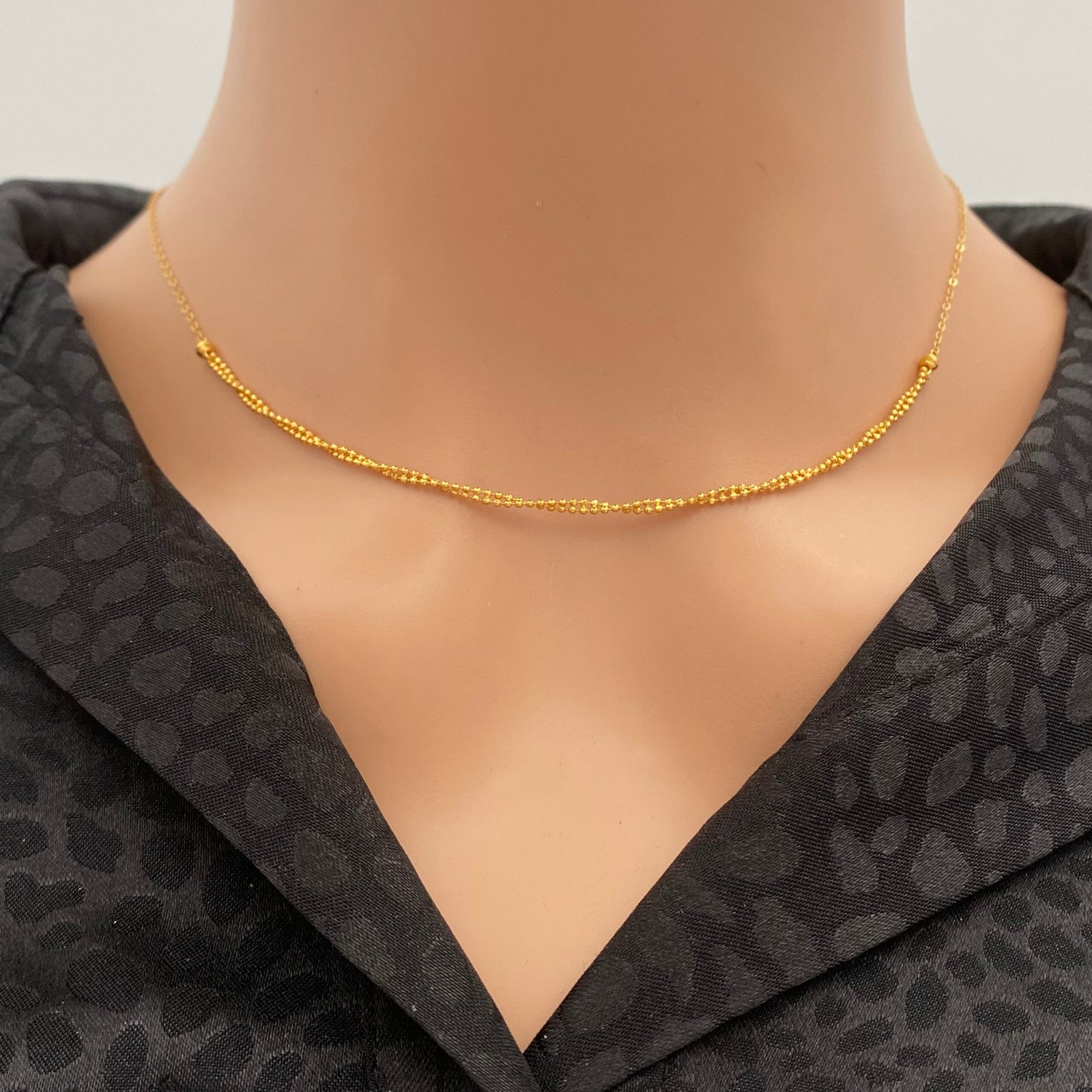 img_1223-2 عقد ذهب عيار 21 الوزن 1.95 جرام - الصورة 1