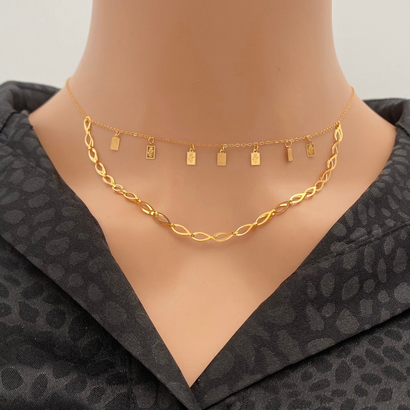 img_1229-2 عقد ذهب عيار 21 الوزن 1.33 جرام - الصورة 1