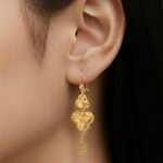 حلق ذهب عيار 21 الوزن 2.69 جرام