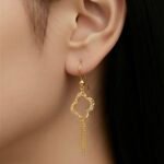 حلق ذهب عيار 21 الوزن 2.55 جرام