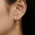 حلق ذهب عيار 21 الوزن 2.24 جرام