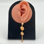 ⁦حلق ذهب عيار 21 الوزن 3.86 جرام⁩ - الصورة ⁦2⁩