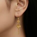 حلق ذهب عيار 21 الوزن 2.91 جرام