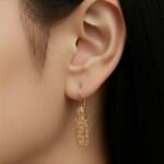 حلق ذهب عيار 21 الوزن 1.45 جرام