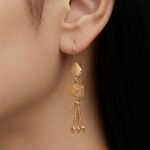 حلق ذهب عيار 21 الوزن 2.68 جرام