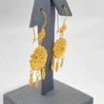 ⁦حلق كرسي جابر ذهب عيار 21 الوزن 1.70 جرام⁩ - الصورة ⁦3⁩