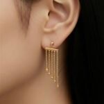 حلق ذهب عيار 18 الوزن 2.75 جرام