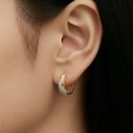 حلق ذهب عيار 18 الوزن 3.26 جرام