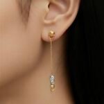 حلق ذهب عيار 18 الوزن 1.25 جرام