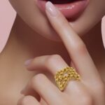 ⁦خاتم دوريكا ذهب عيار 21 وزن 4.53 جرام تصميم فاخر بإشراقة مميزة⁩ - الصورة ⁦2⁩