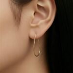 حلق ذهب عيار 18 الوزن 0.69 جرام