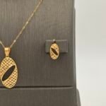 ⁦نصف طقم ذهب عيار 21 الوزن 3.87 جرام⁩ - الصورة ⁦4⁩