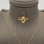 ⁦نصف طقم ذهب عيار 21 الوزن 3.87 جرام⁩ - الصورة ⁦5⁩