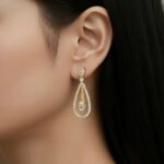 حلق ذهب عيار 18 الوزن 2.93 جرام