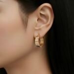 حلق ذهب عيار 18 الوزن 3.75 جرام