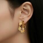 حلق ذهب عيار 21 الوزن 3.95 جرام