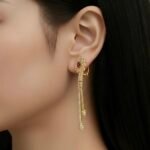 حلق ذهب عيار 18 الوزن 9.82 جرام