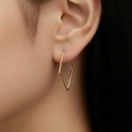 حلق ذهب عيار 18 الوزن 0.70 جرام