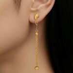 حلق ذهب عيار 18 الوزن 1.17 جرام