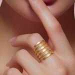 ⁦خاتم ذهب عيار 21 الوزن 2.95 جرام⁩ - الصورة ⁦2⁩
